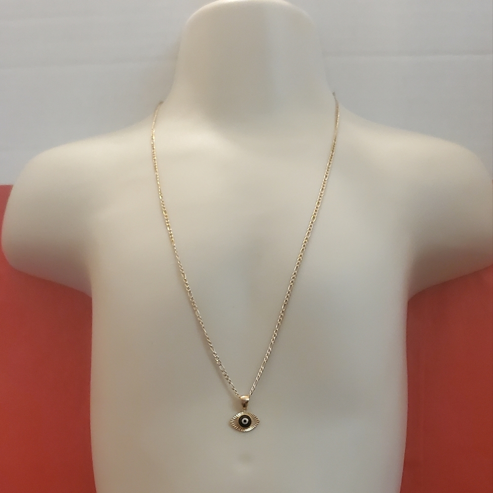 Gold Plated Chain With Evil Eye Pendant